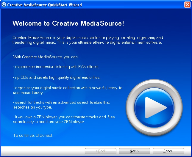 creative mediasource 5 player windows 10